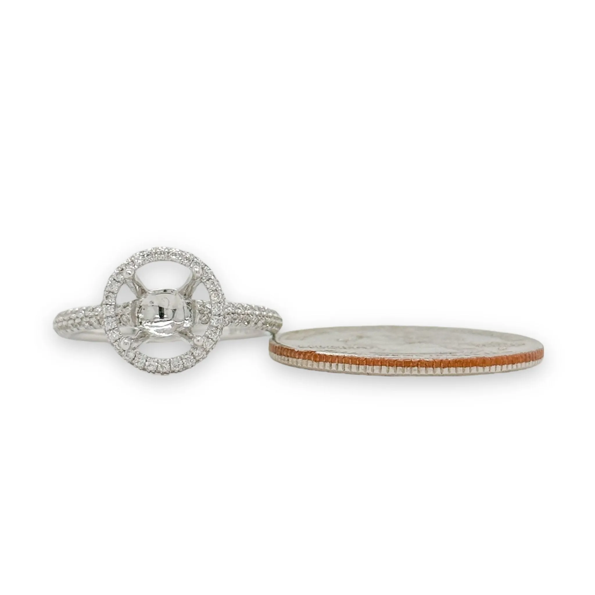 14K W Gold 0.50ctw H/SI1 Diamond Engagement Ring Mounting