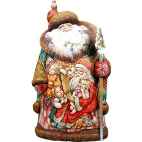 A night to remember Santa, Woodcarved Figurine L291311 by G. DeBrekht - SPECIAL ORDER