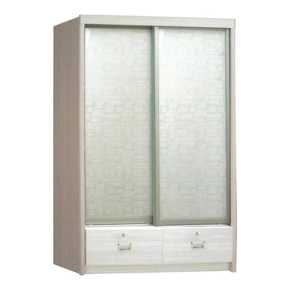 Addy White Wash Sliding Wardrobe