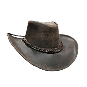 Amer-I-Mex Rawhide Brown Leather Hat 877-BROWN