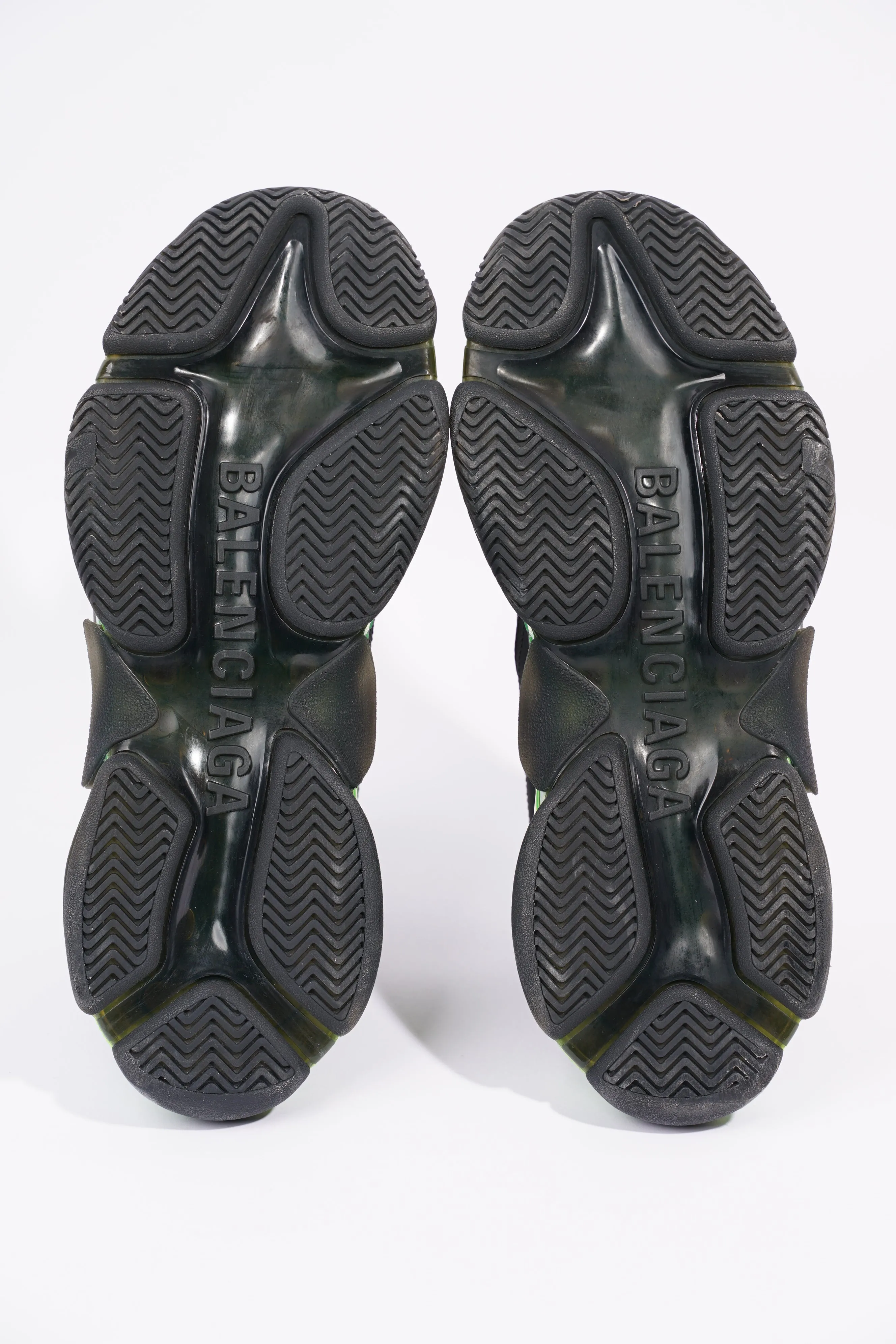 Balenciaga Mens Triple S Black / Green / Clear Sole EU 45 / UK 11