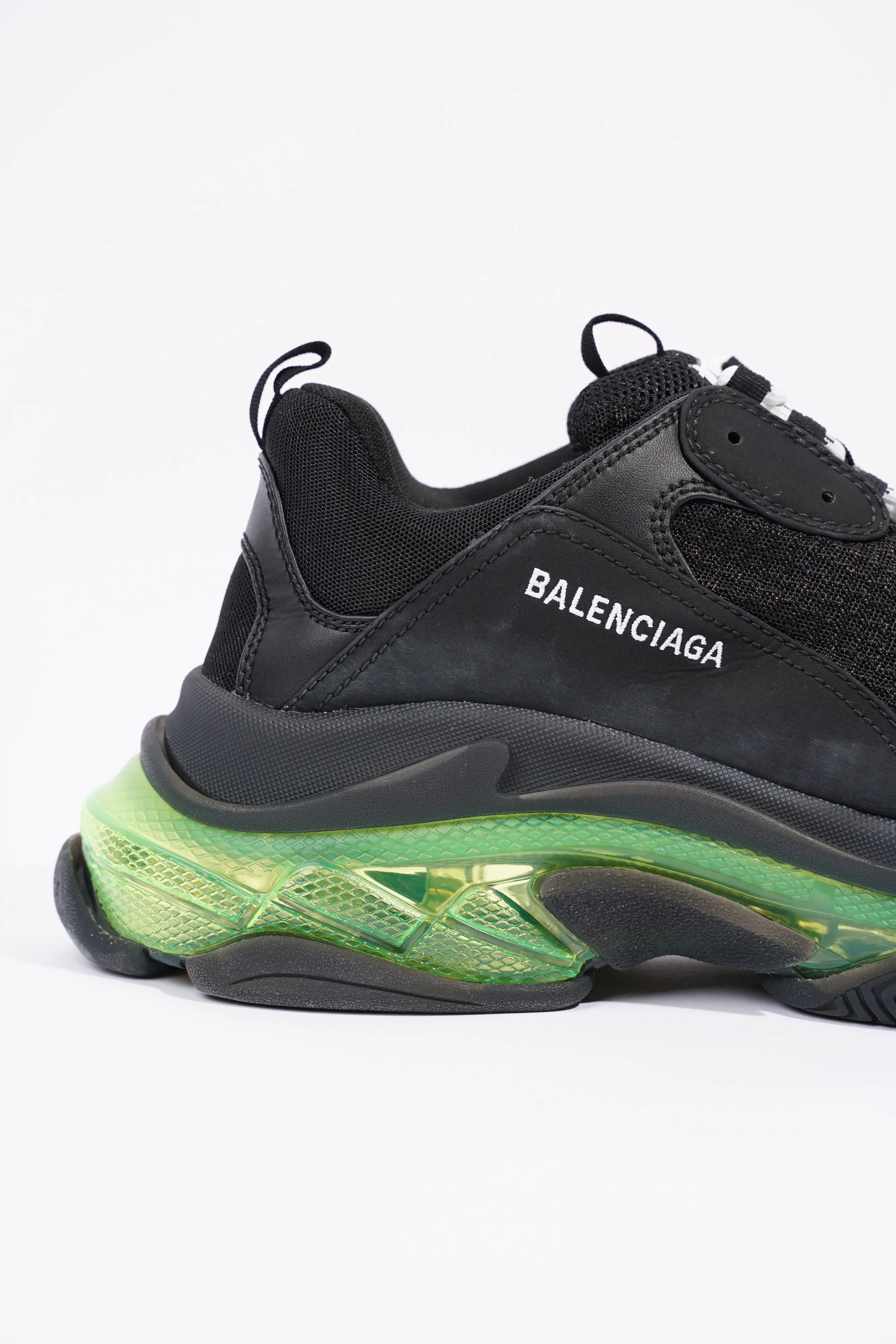 Balenciaga Mens Triple S Black / Green / Clear Sole EU 45 / UK 11