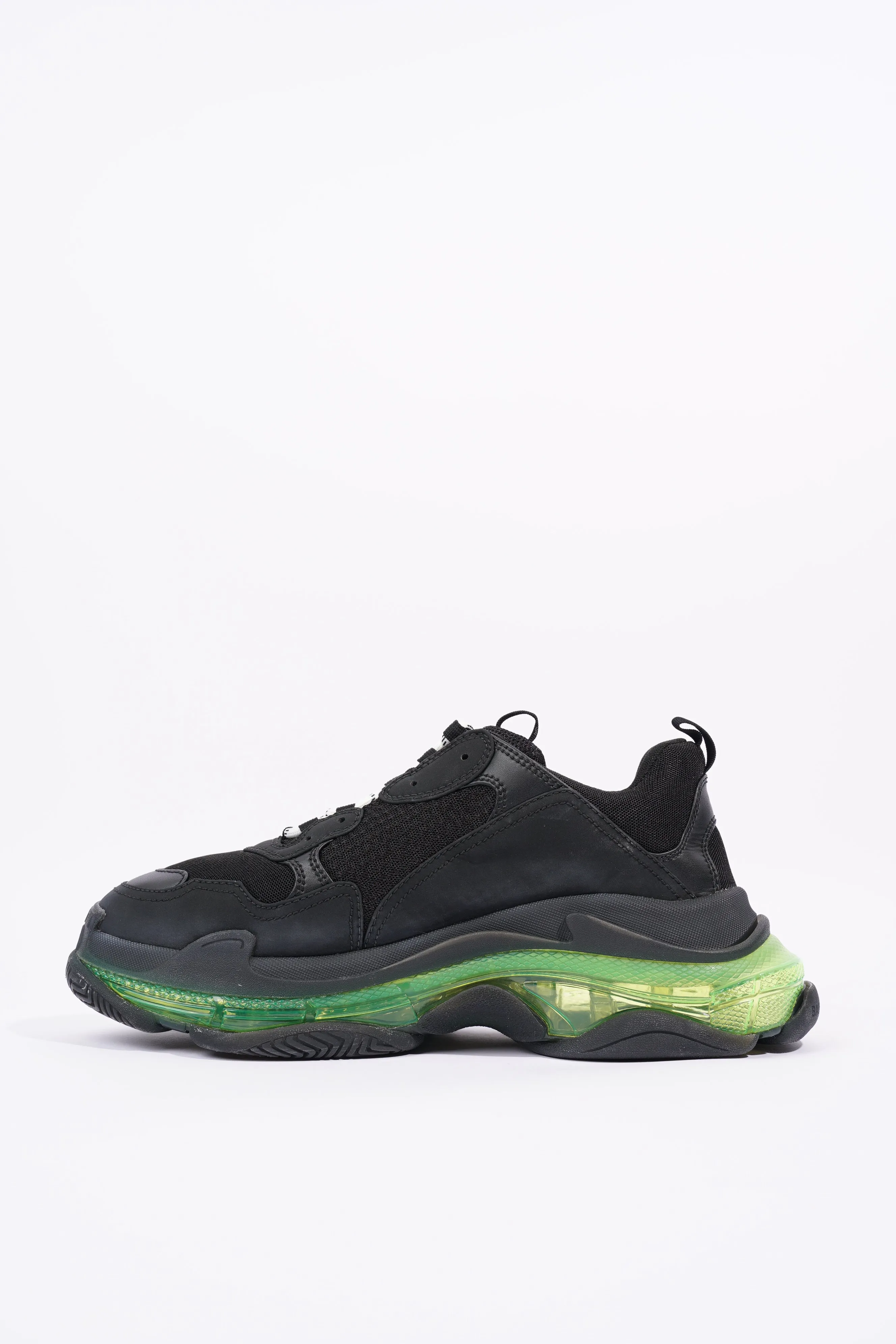 Balenciaga Mens Triple S Black / Green / Clear Sole EU 45 / UK 11