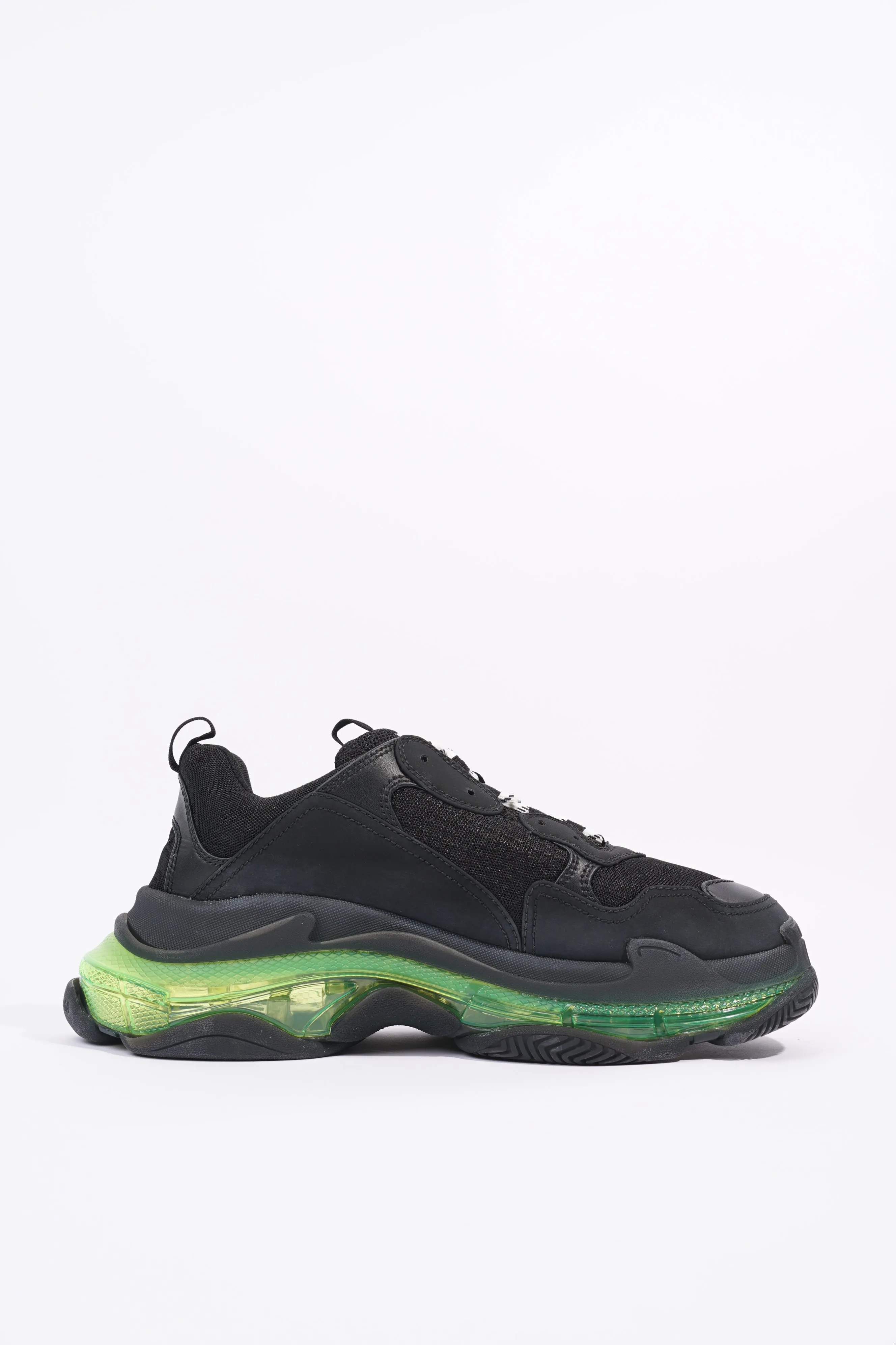 Balenciaga Mens Triple S Black / Green / Clear Sole EU 45 / UK 11