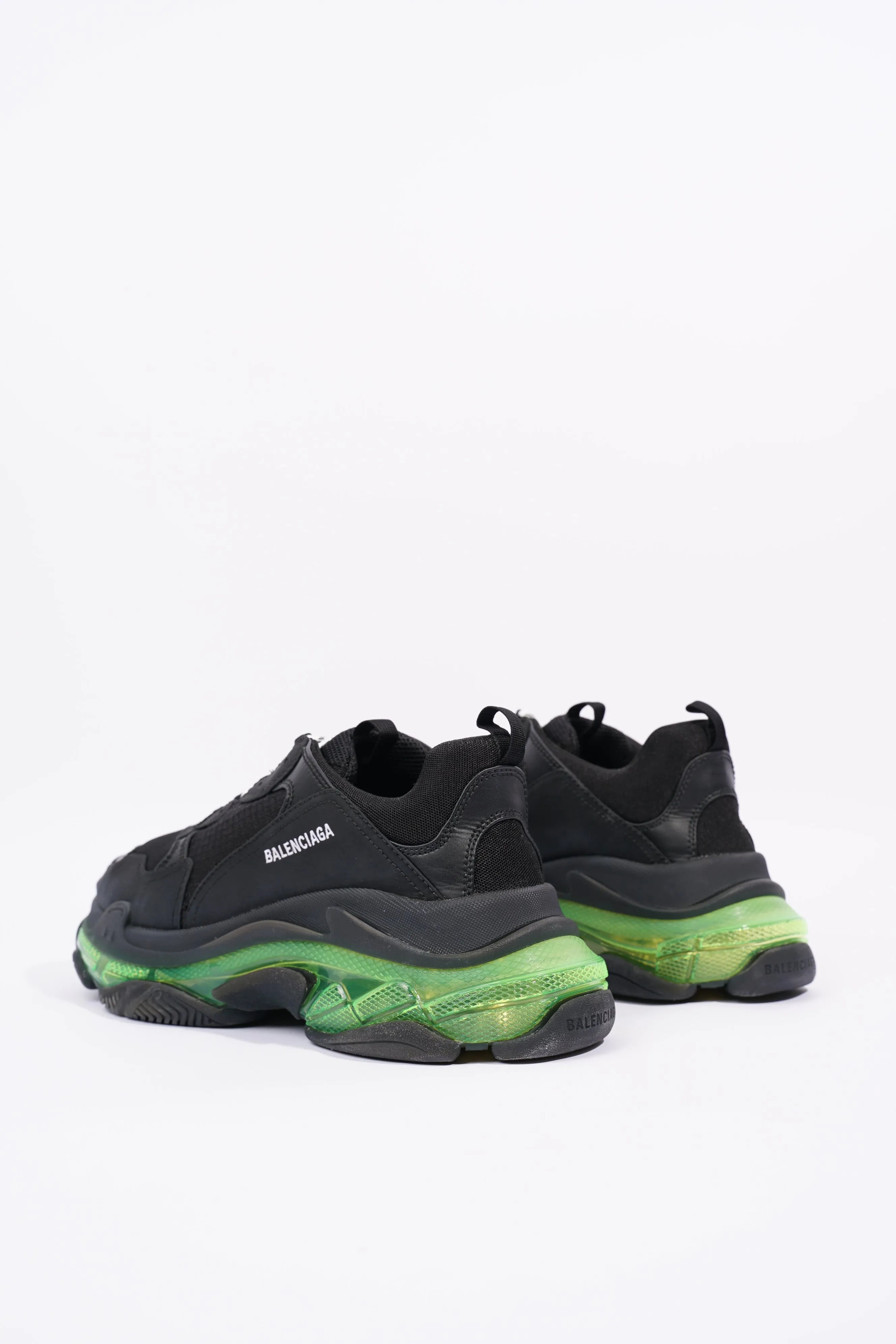 Balenciaga Mens Triple S Black / Green / Clear Sole EU 45 / UK 11