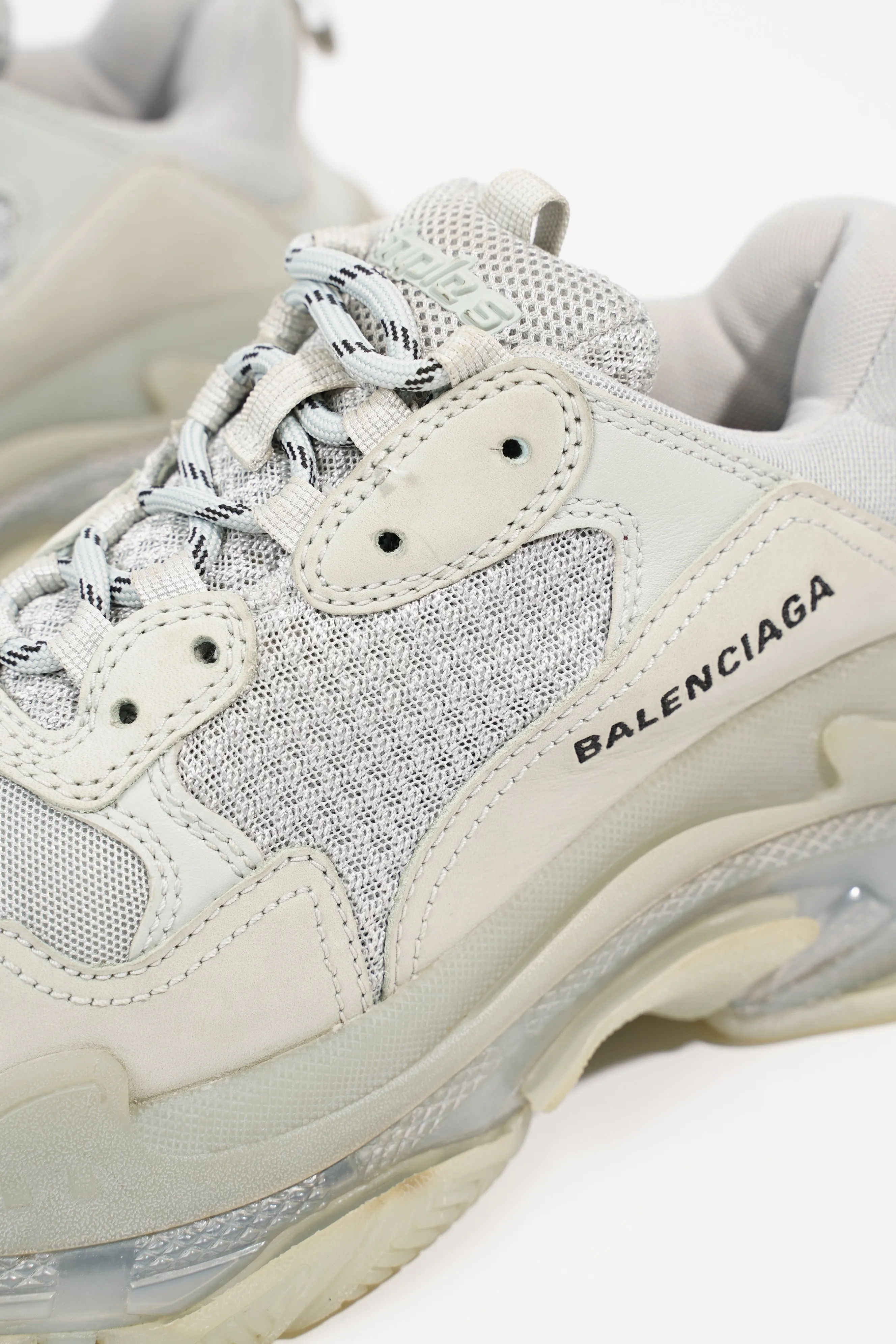 Balenciaga Mens Triple S Grey / Clear Sole EU 40 / UK 6