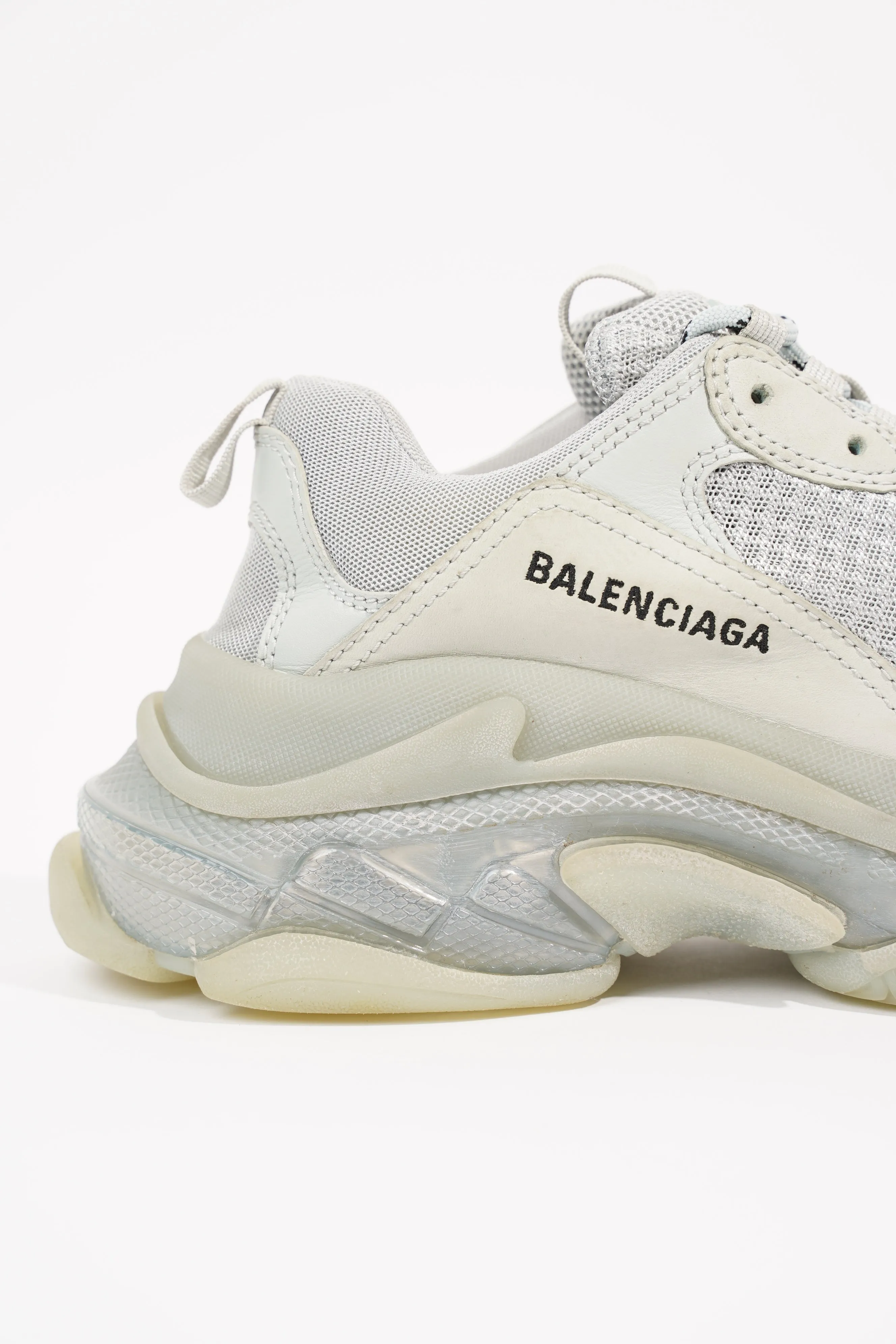 Balenciaga Mens Triple S Grey / Clear Sole EU 40 / UK 6