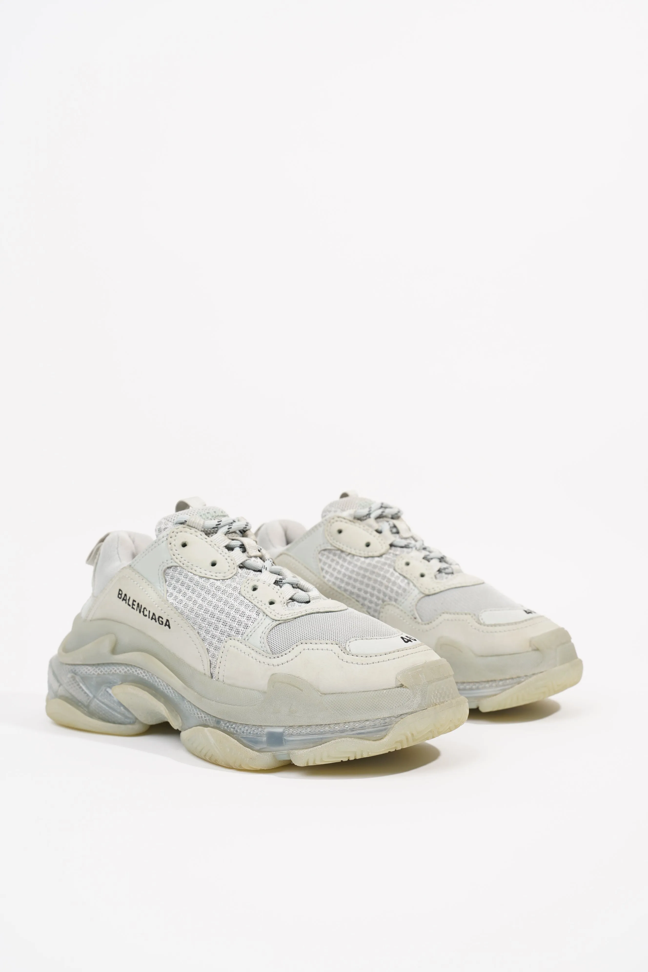 Balenciaga Mens Triple S Grey / Clear Sole EU 40 / UK 6