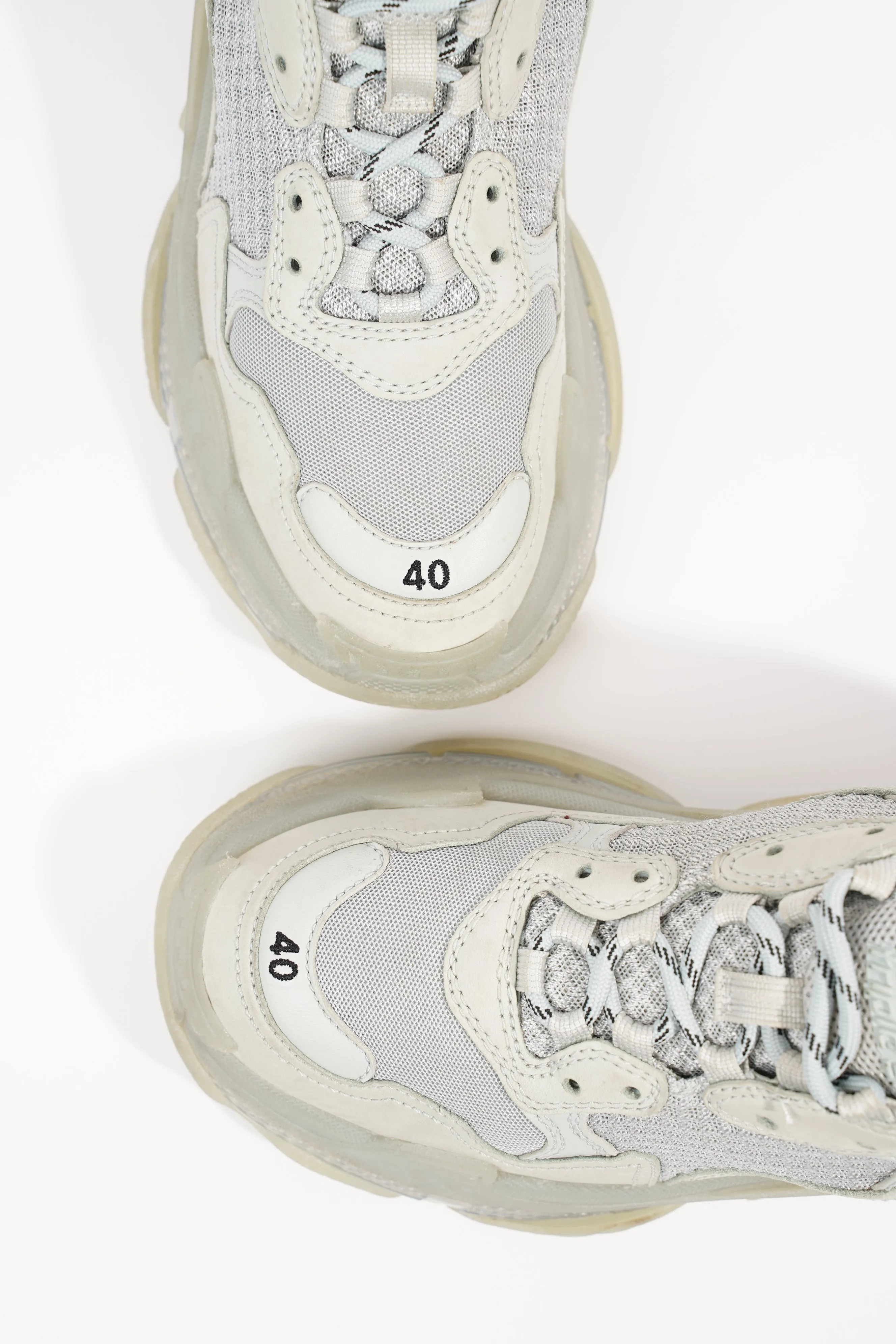 Balenciaga Mens Triple S Grey / Clear Sole EU 40 / UK 6