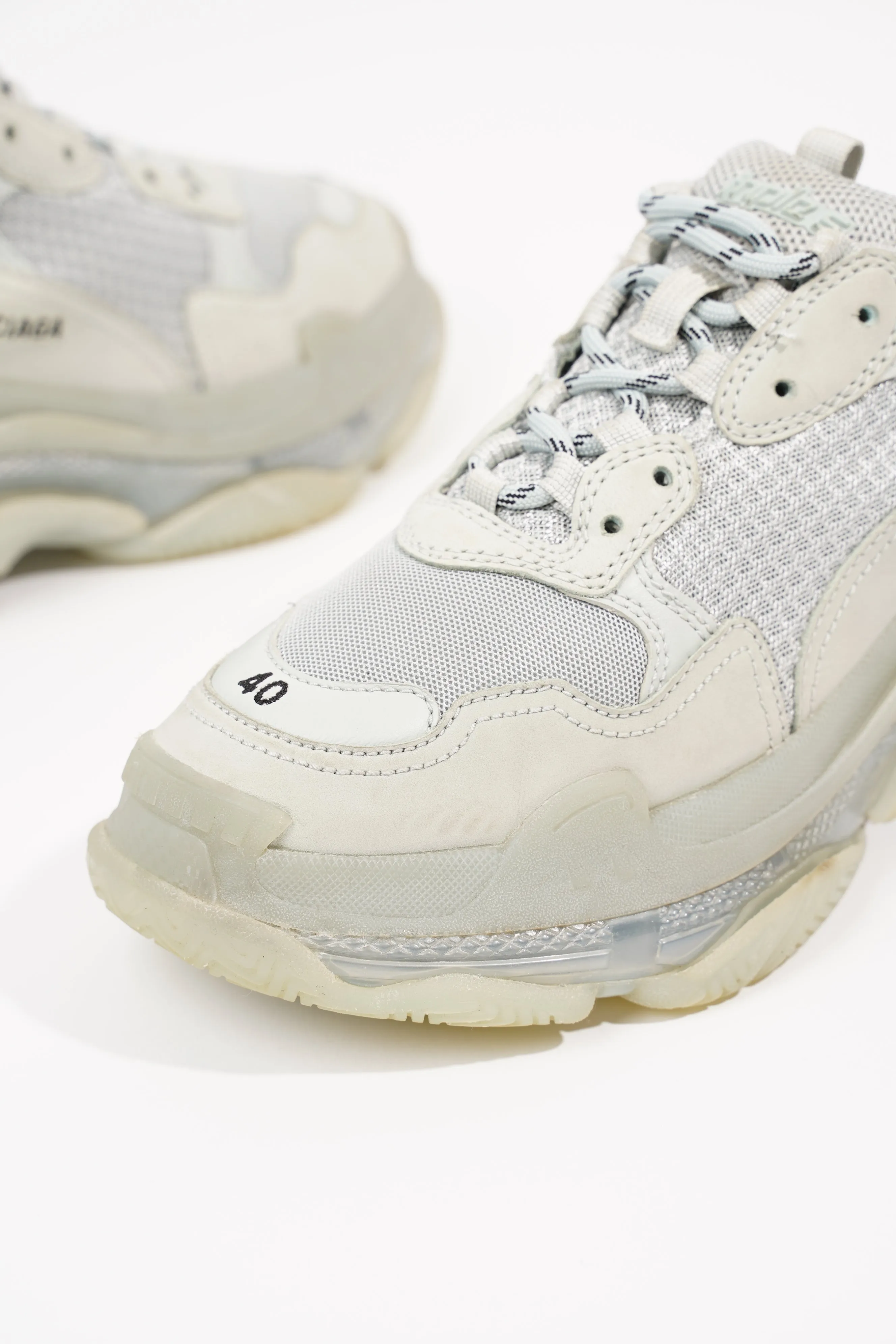 Balenciaga Mens Triple S Grey / Clear Sole EU 40 / UK 6