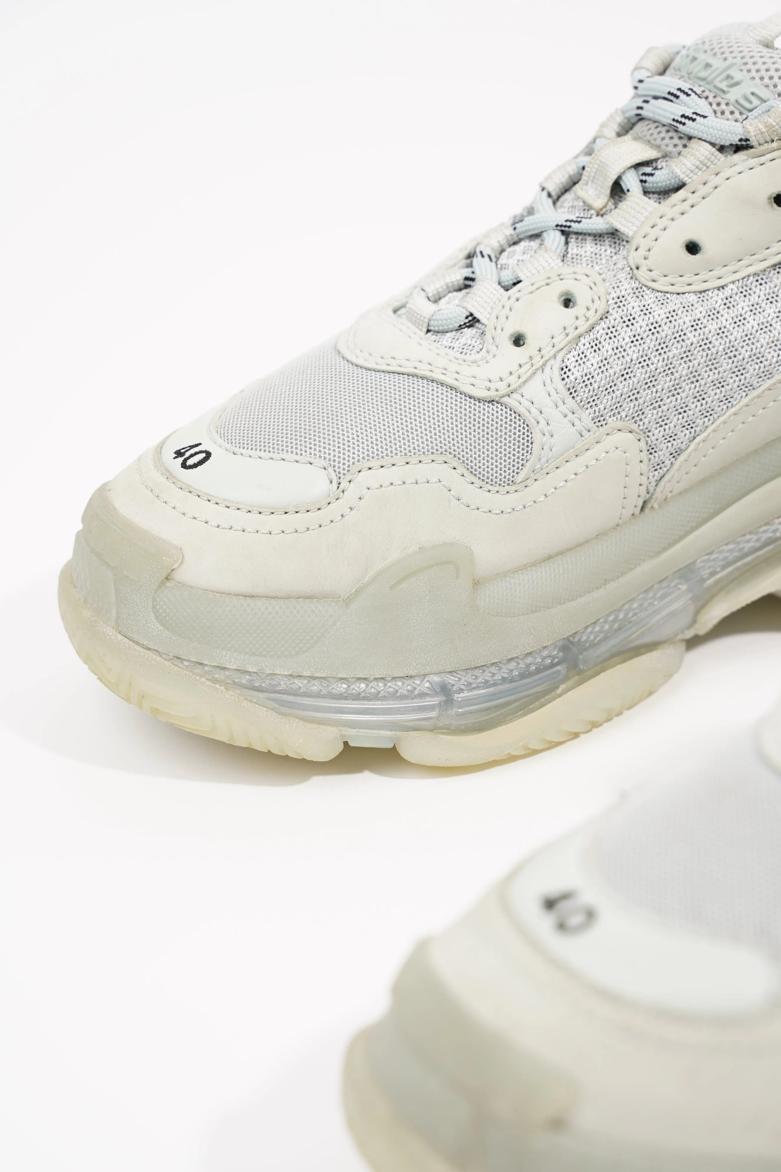Balenciaga Mens Triple S Grey / Clear Sole EU 40 / UK 6