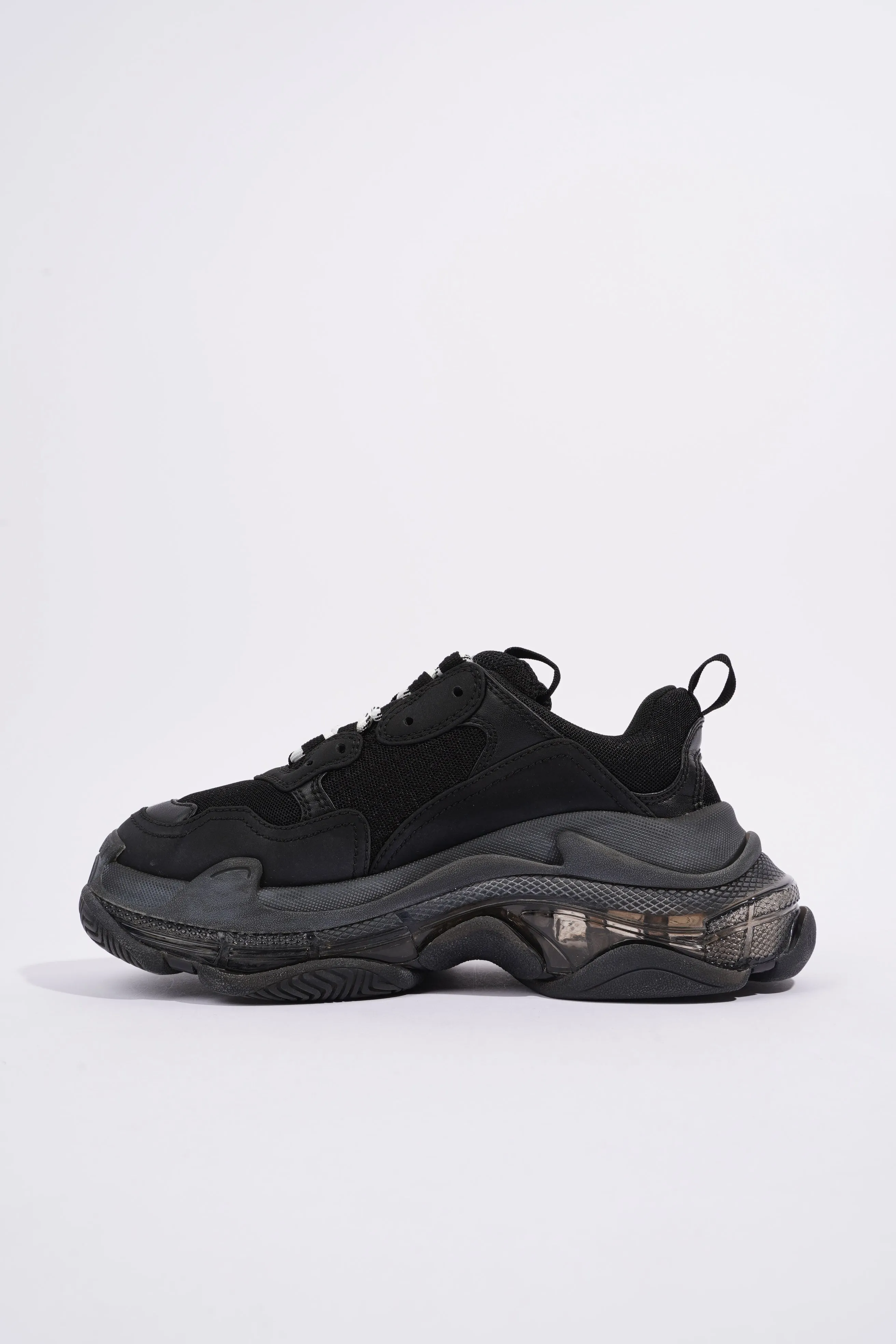 Balenciaga Triple S Clear Sole Black Mesh EU 37 UK 4