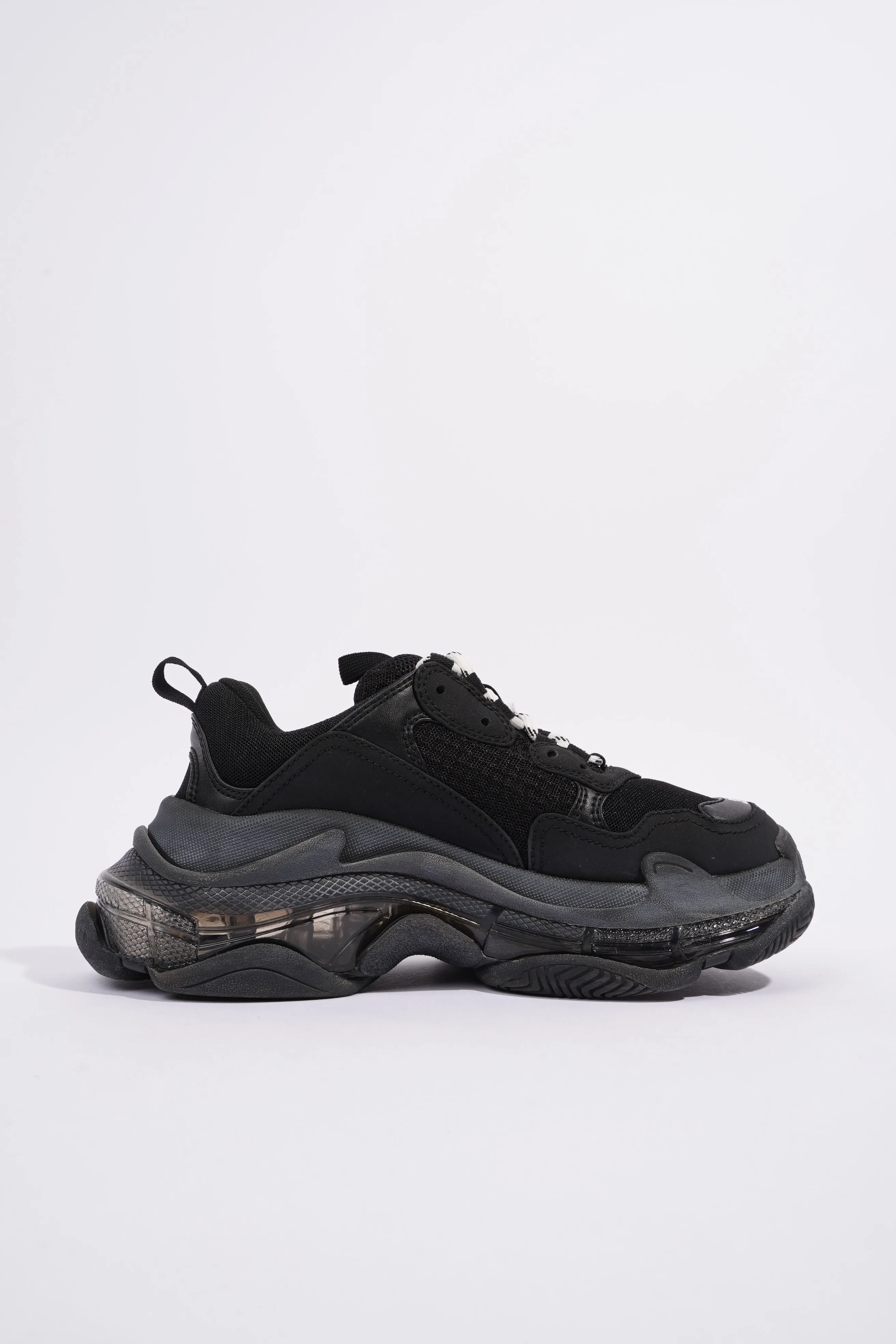 Balenciaga Triple S Clear Sole Black Mesh EU 37 UK 4