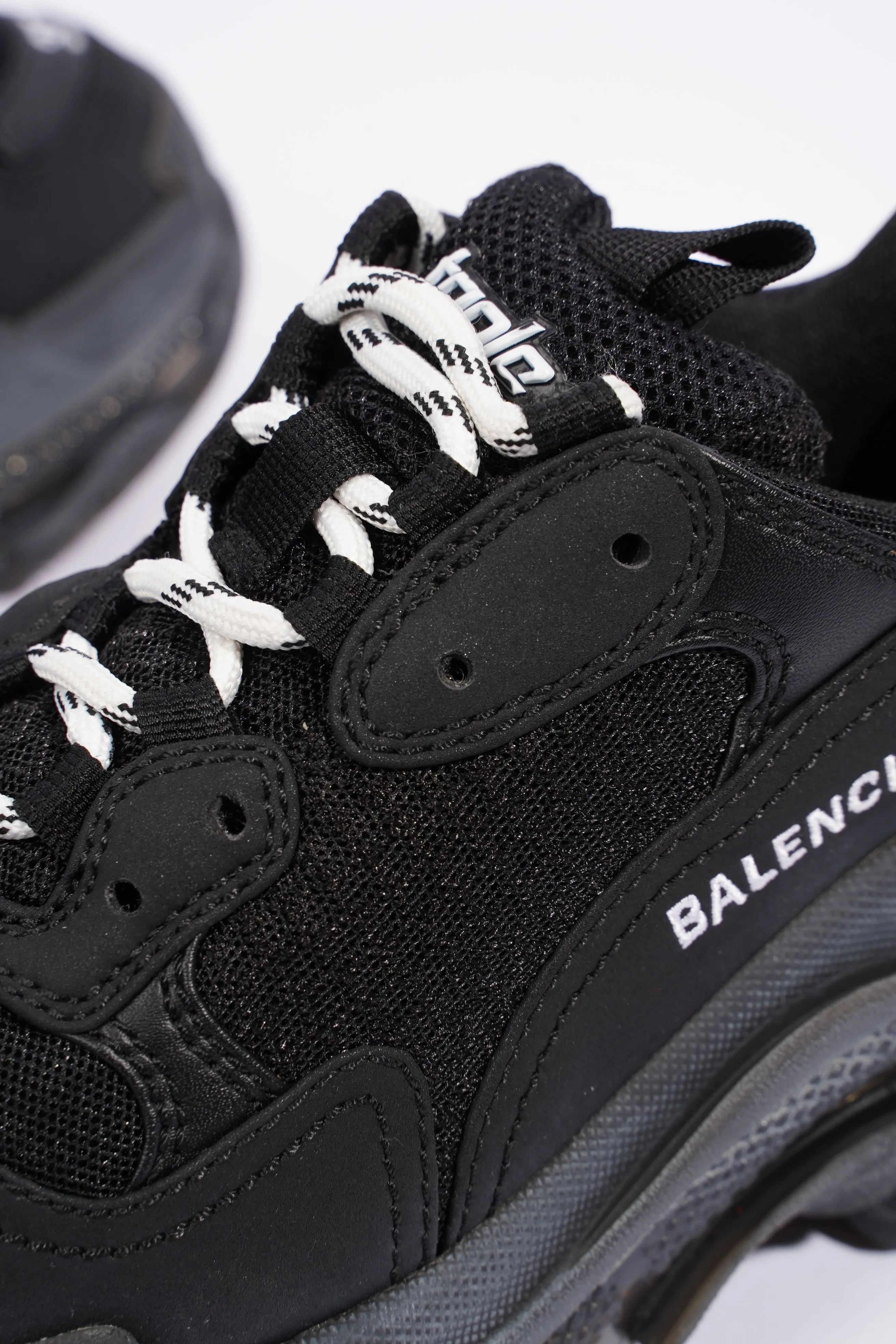 Balenciaga Triple S Clear Sole Black Mesh EU 37 UK 4