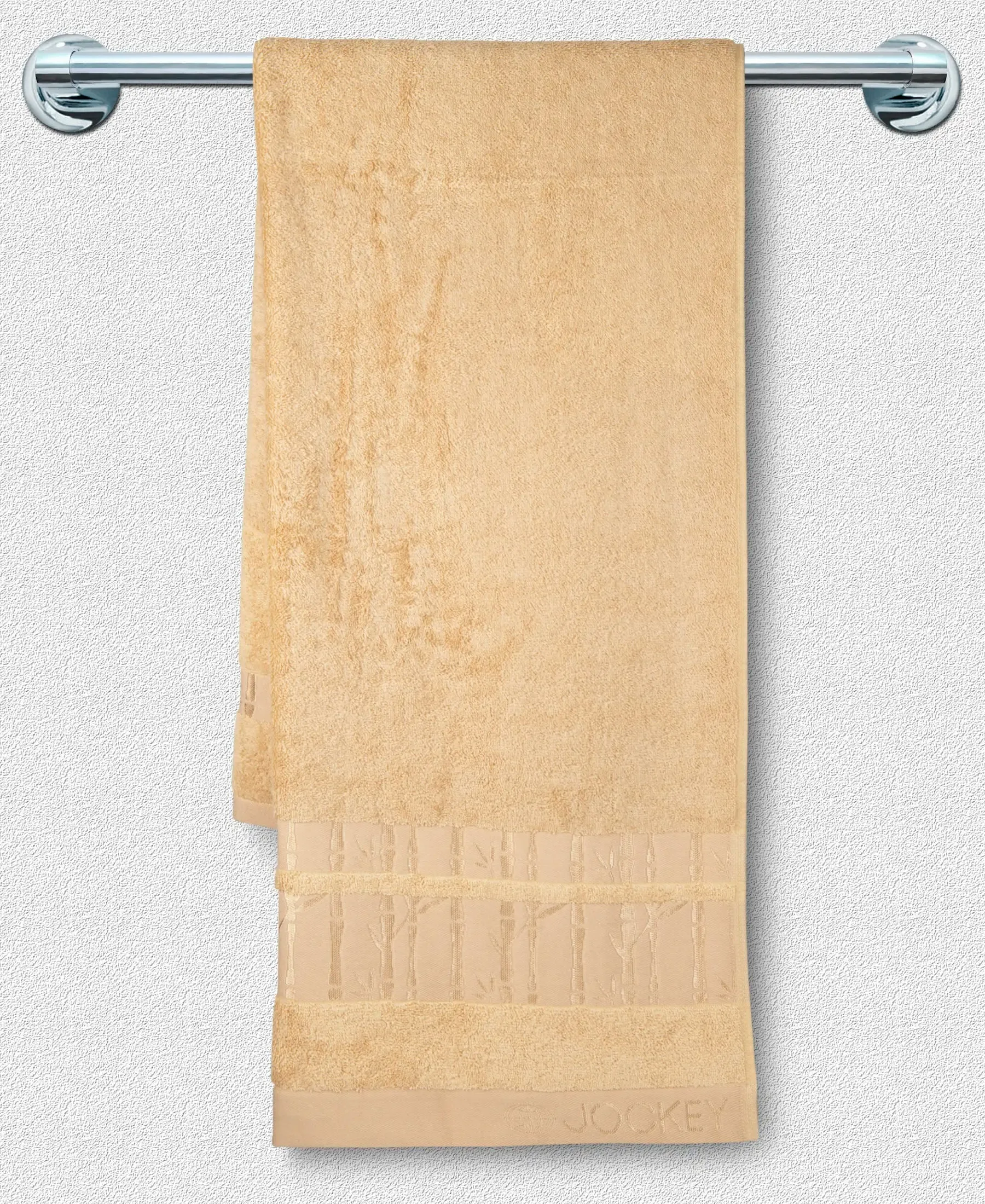 Bamboo Cotton Blend Terry Ultrasoft and Durable Bath Towel with Natural StayFresh Properties - Beige