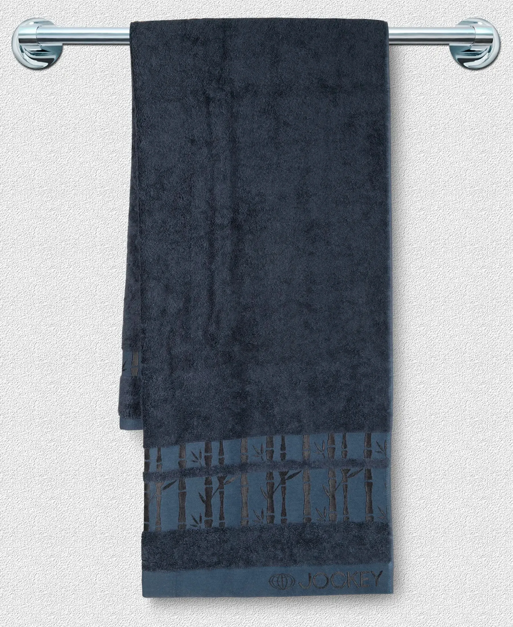 Bamboo Cotton Blend Terry Ultrasoft and Durable Bath Towel with Natural StayFresh Properties - Navy