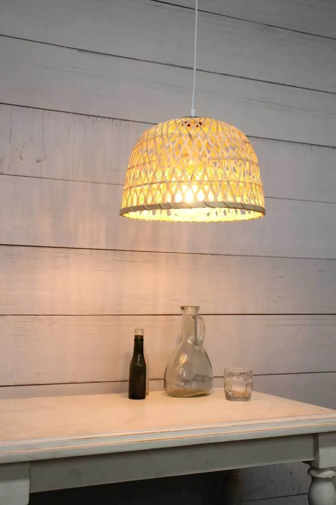 Bamboo Dome Pendant Light