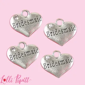 Bridesmaid Heart Charm