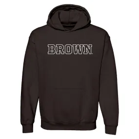 Brown University Bears Basic Block Hoodie - Dark Chocolate