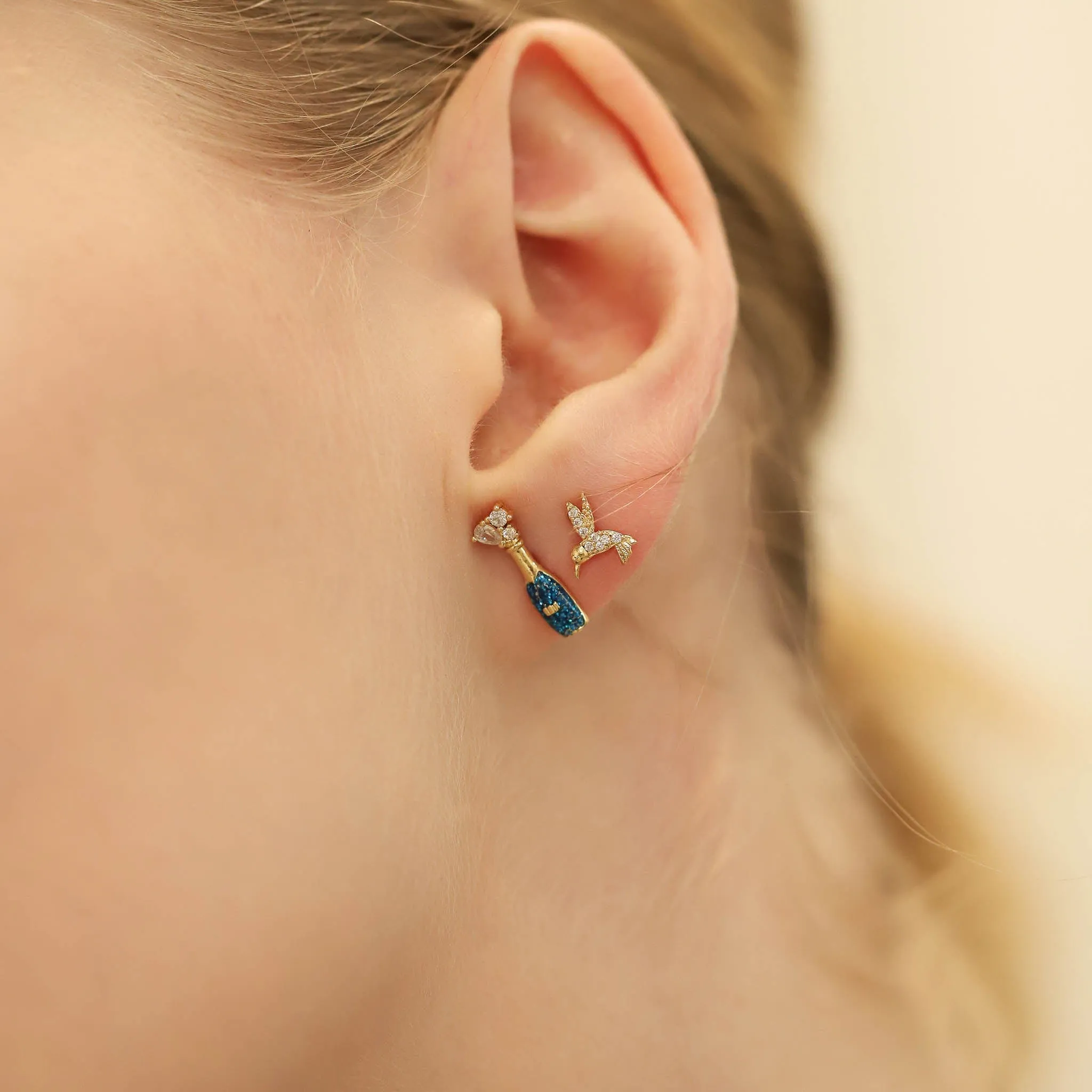 Champagne Bottle Studs