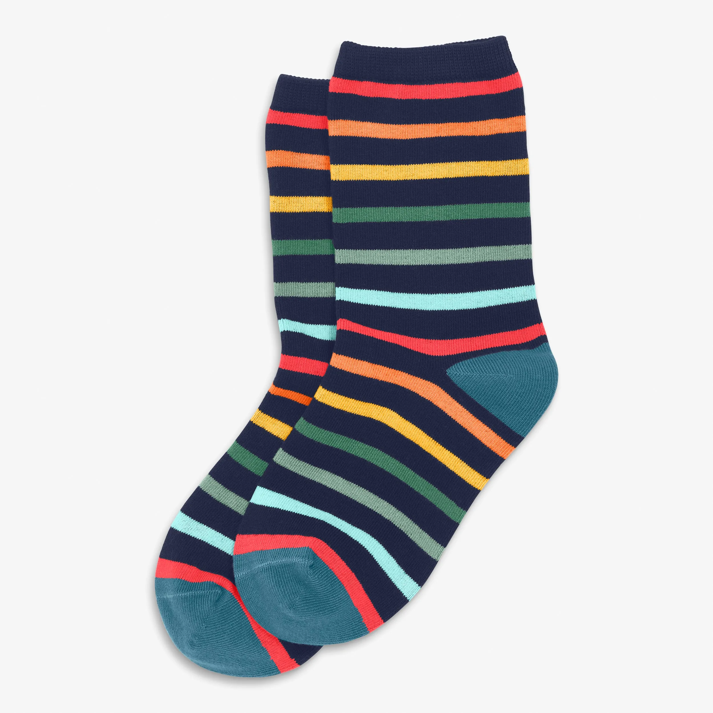 Crew sock in rainbow stripe