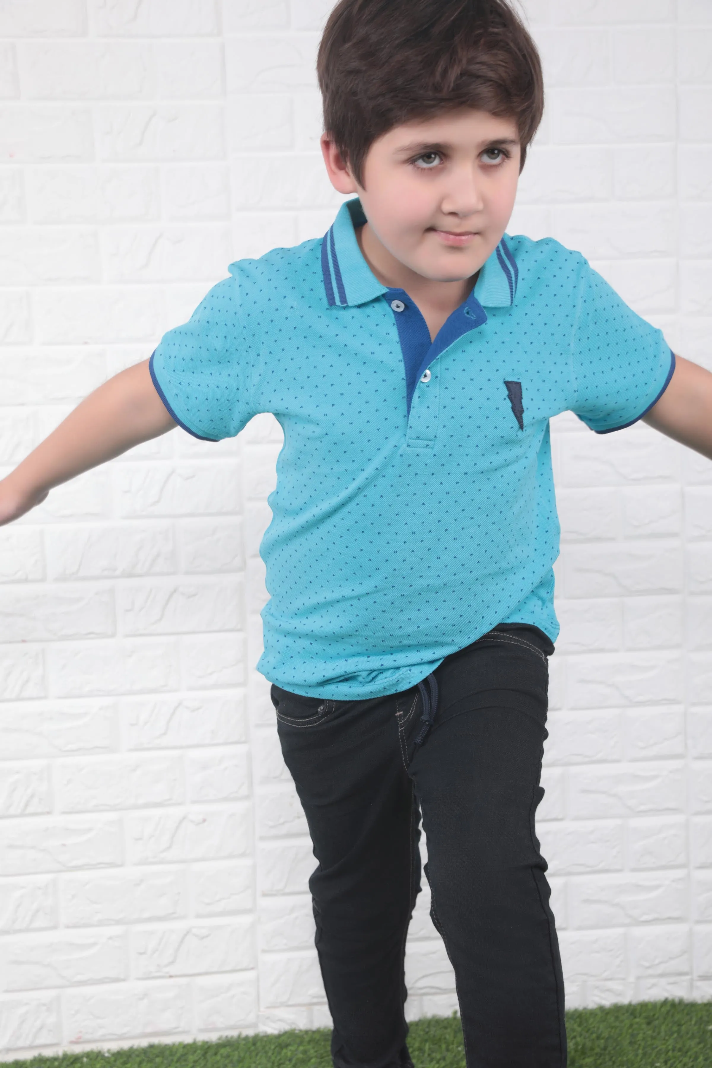 Dotted Polo Shirt  B
