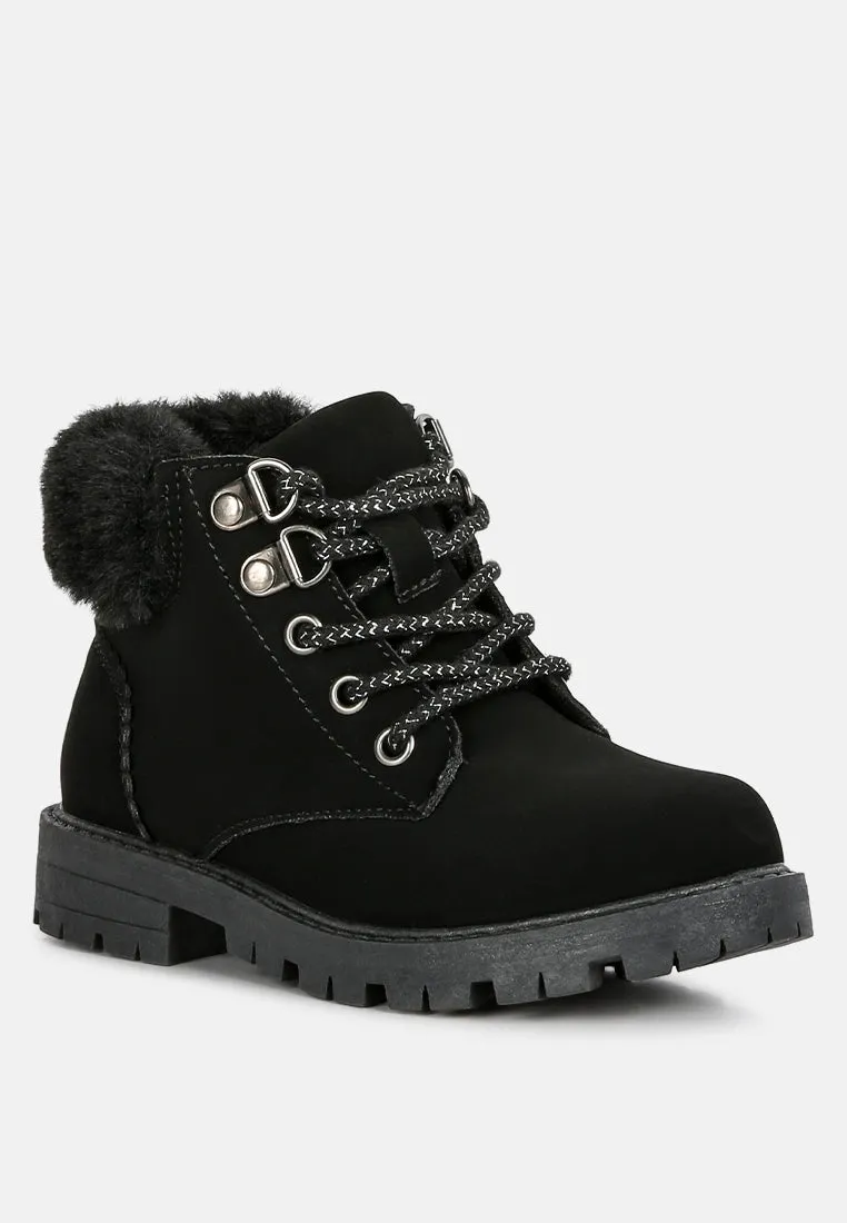Fur Collared Ankle Boots