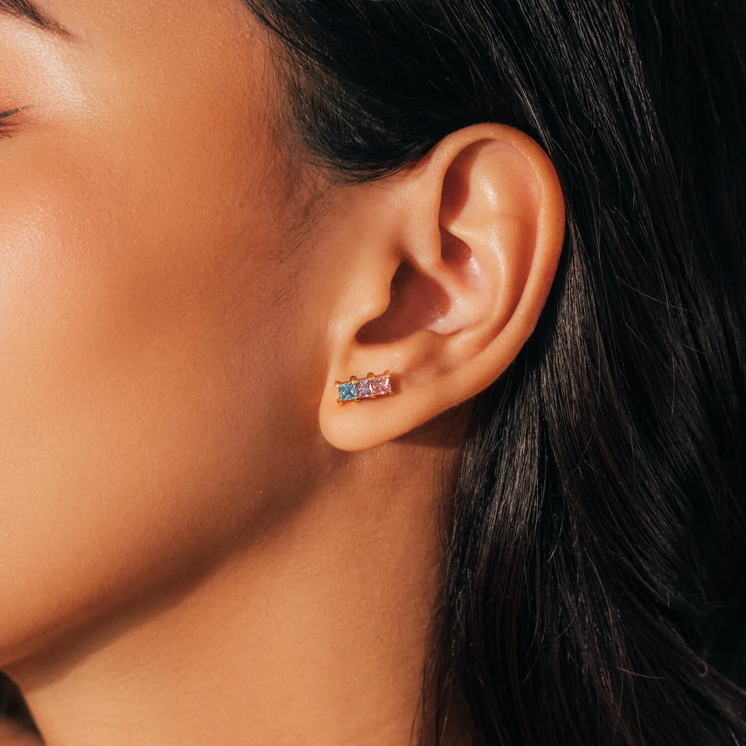 Gold Iridiana Studs