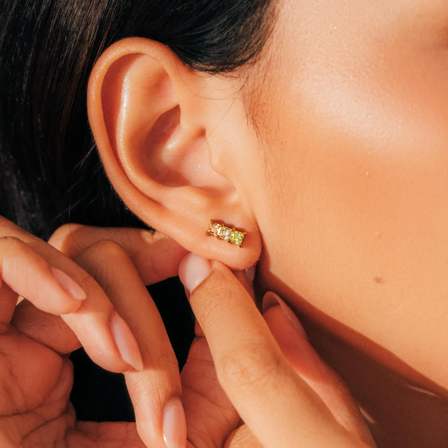 Gold Iridiana Studs