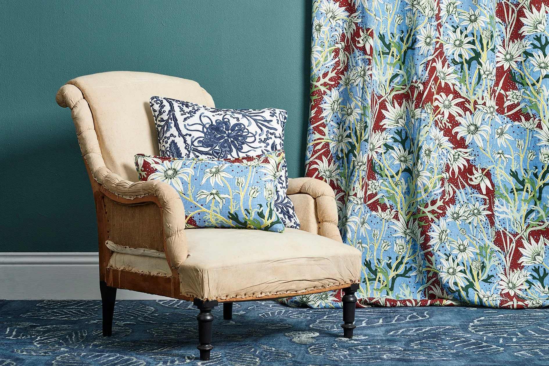 Grevillea Blue 50x50 Cushion Cover