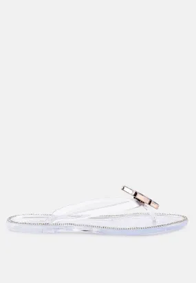 Guler Butterfly Rhinestone Jelly Flats
