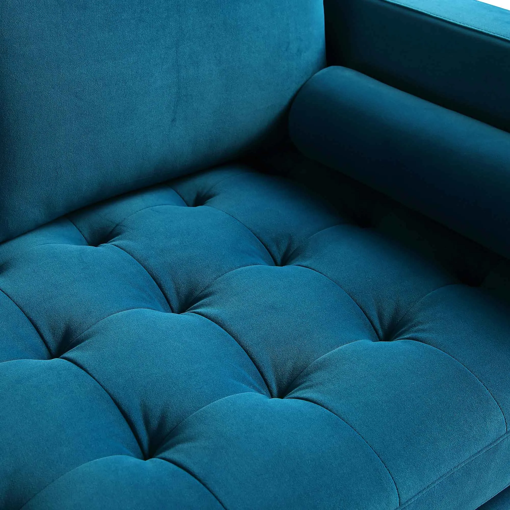 Henrietta 2-Seater Sofa, Teal Velvet