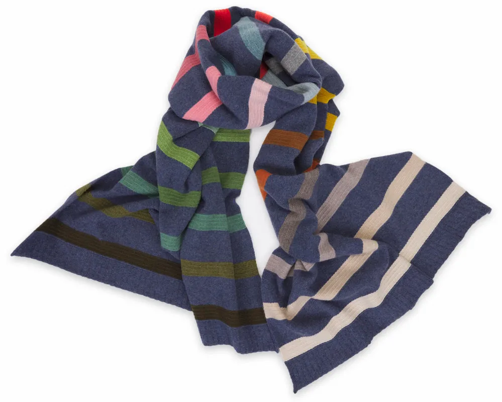 Lonely Mountain Textured Stripe Scottish Lamb's Wool Throw