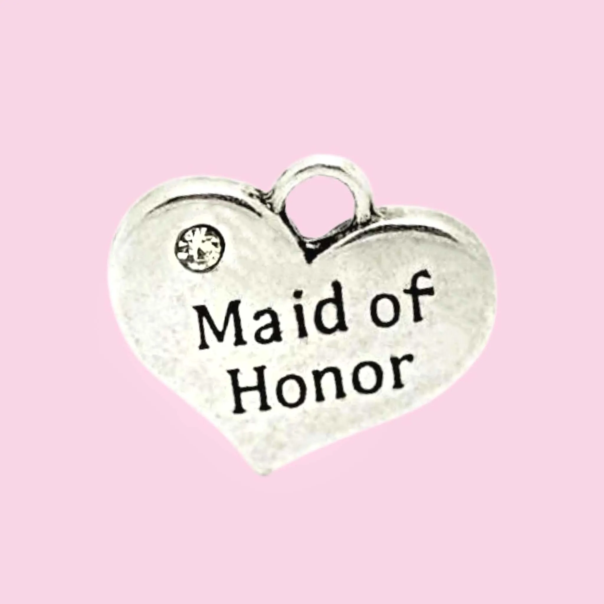 Maid of Honor Heart Charm
