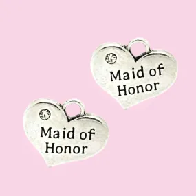Maid of Honor Heart Charm