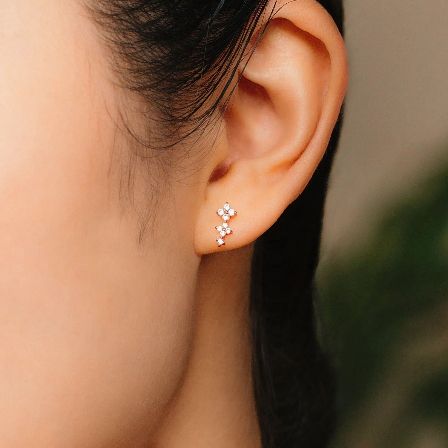 Rose Gold Leona Studs
