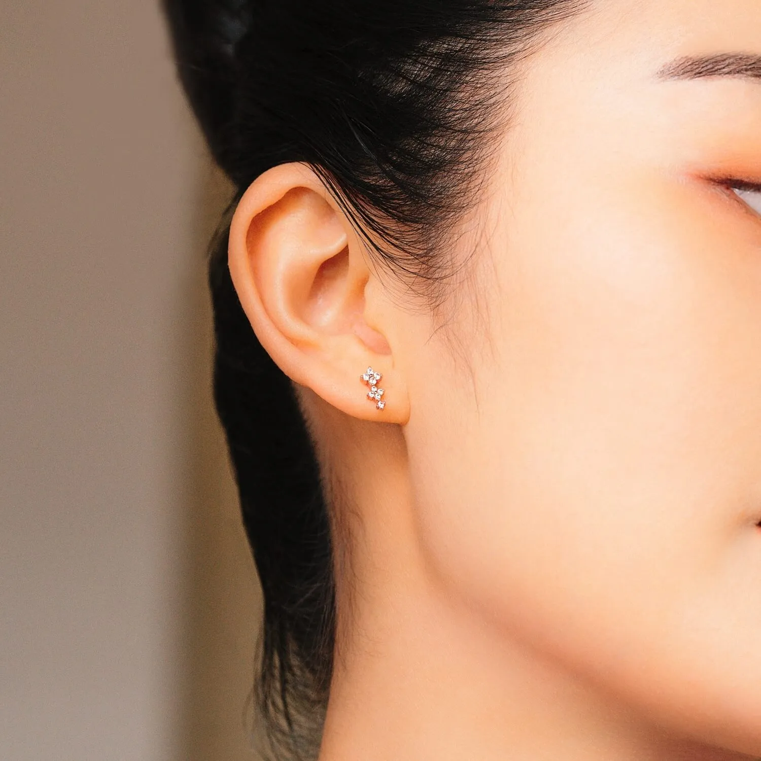 Rose Gold Leona Studs