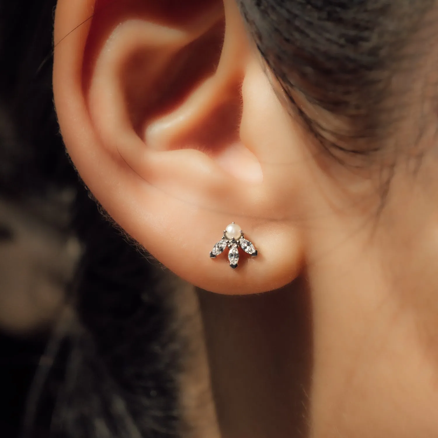 Silver Julie Studs