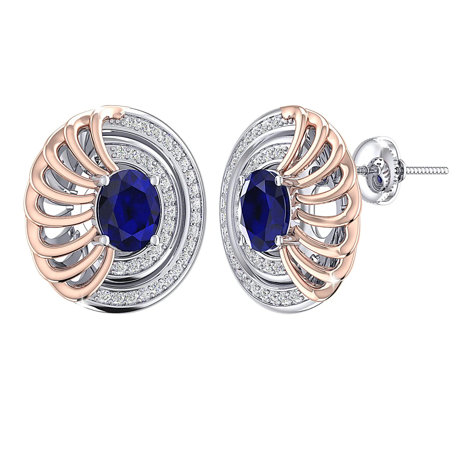 THE BLUE SWIRL STUDS